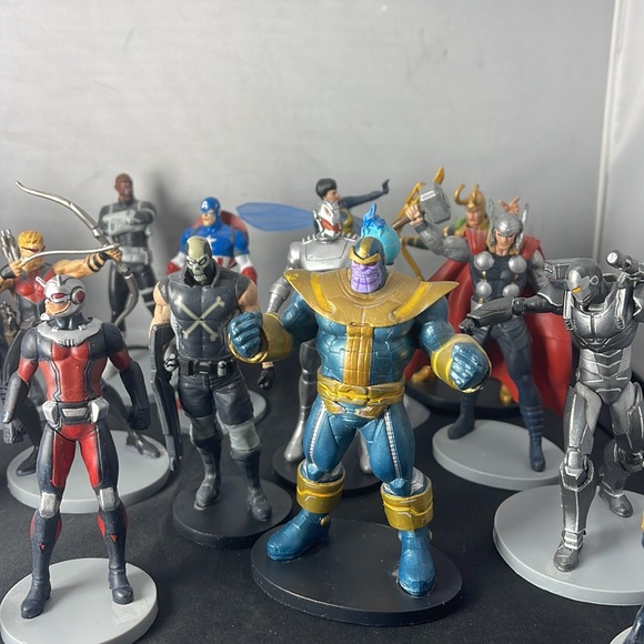 Disney Marvel mixed characters Spider-Man Iron Man Figure toy Cake Topper lot - Picture 7 of 7